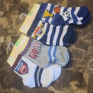 Baby Socks Set - Blue, White, Gray